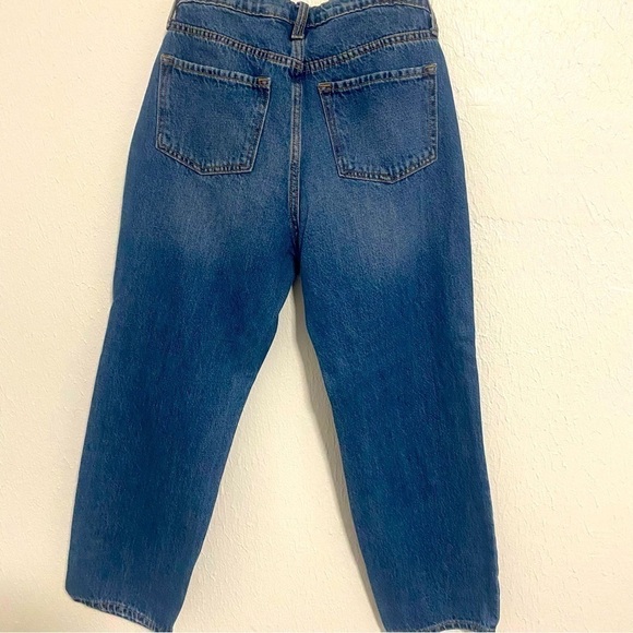 Old Navy Girls High Rise Slouchy Straight Adj.  Waist Distressed Jeans Size 14 - Picture 4 of 6